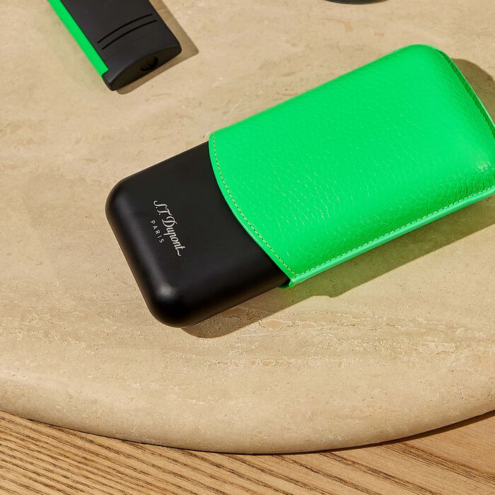 st dupont cigar case green