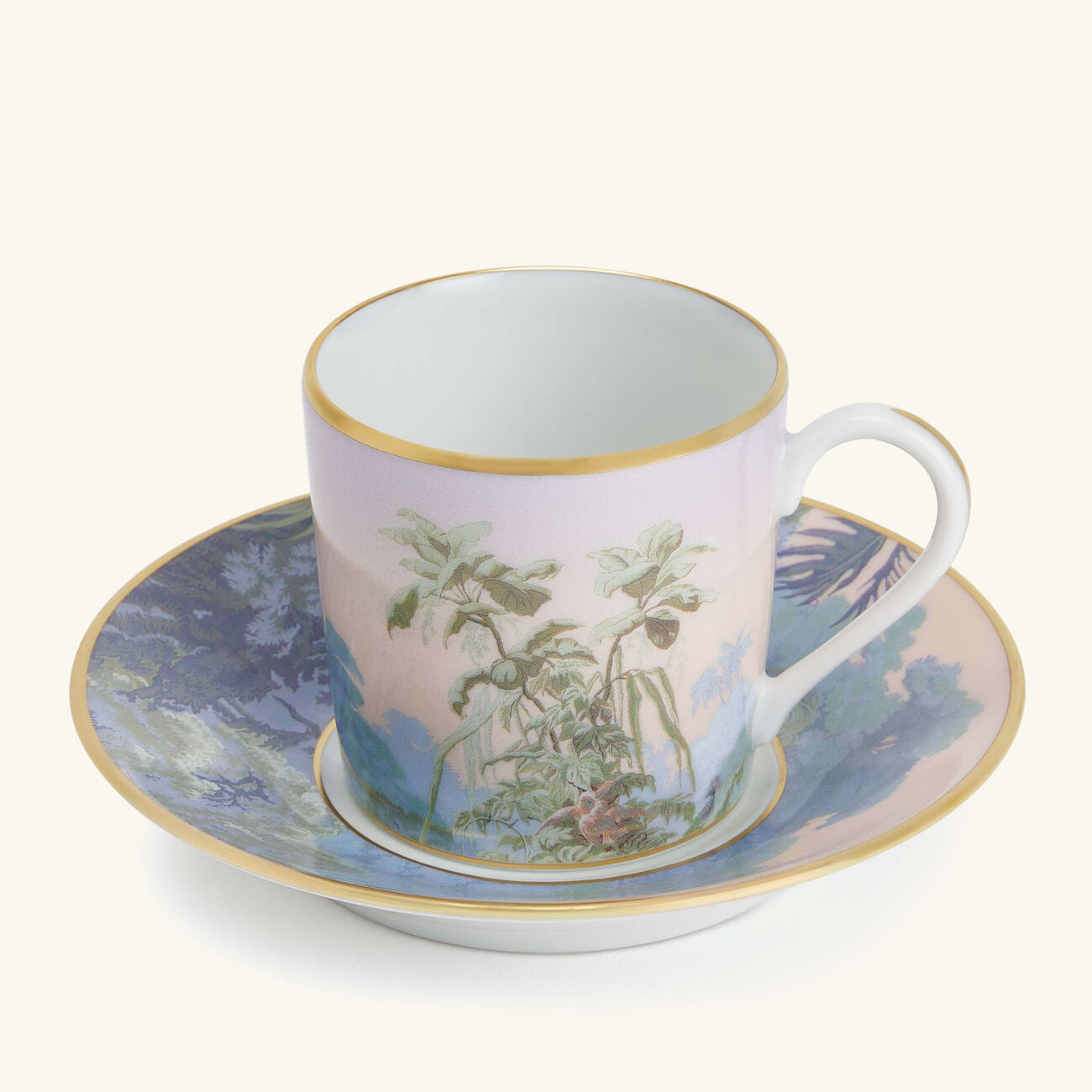 haviland le br sil coffee cup saucer blue set of 4