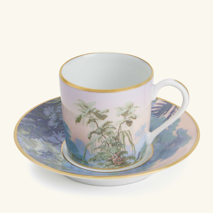 haviland le br sil coffee cup saucer blue set of 4