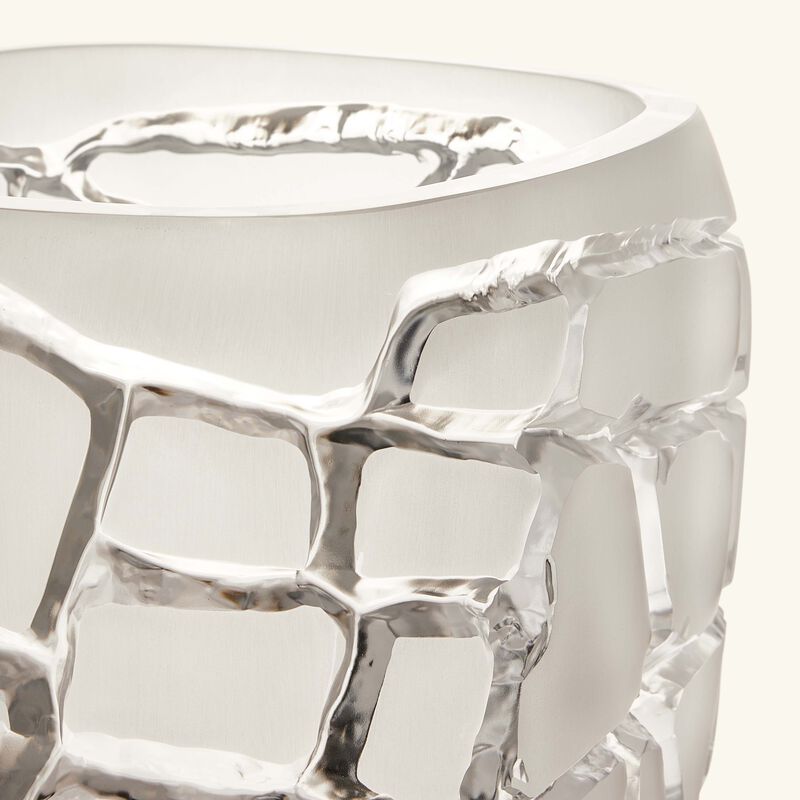 lalique terramineral magnitude vase round large clear