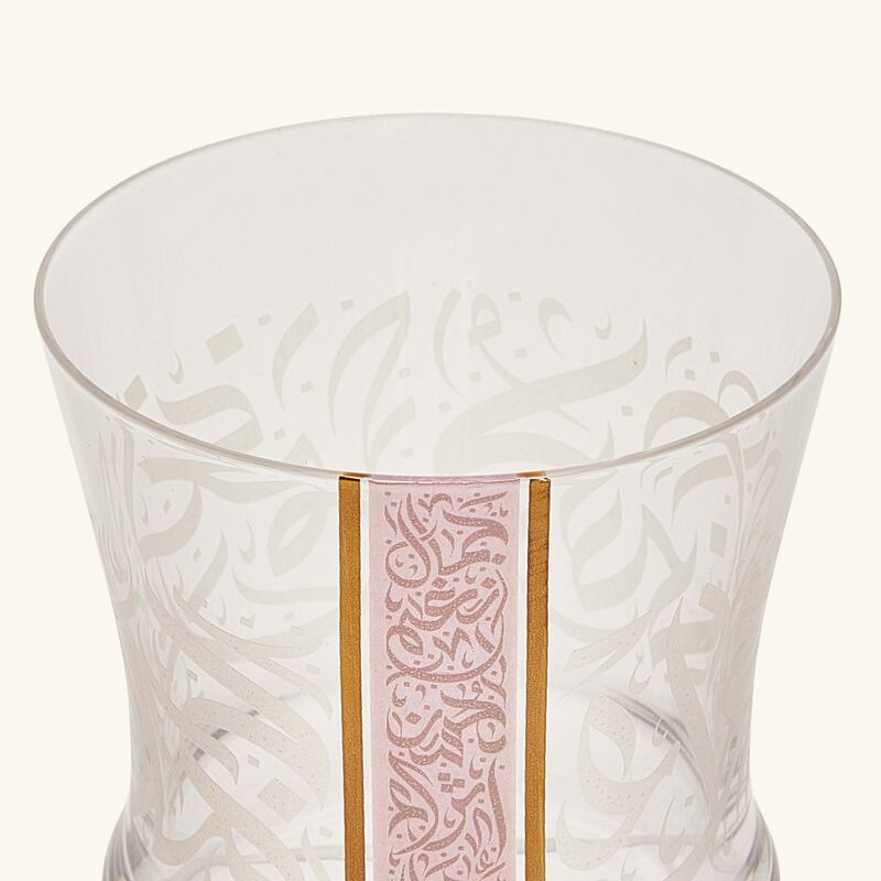 Nagham Short Glass Tumbler Pink Set of 6 dimlaj nagham short glass tumbler pink set of 6