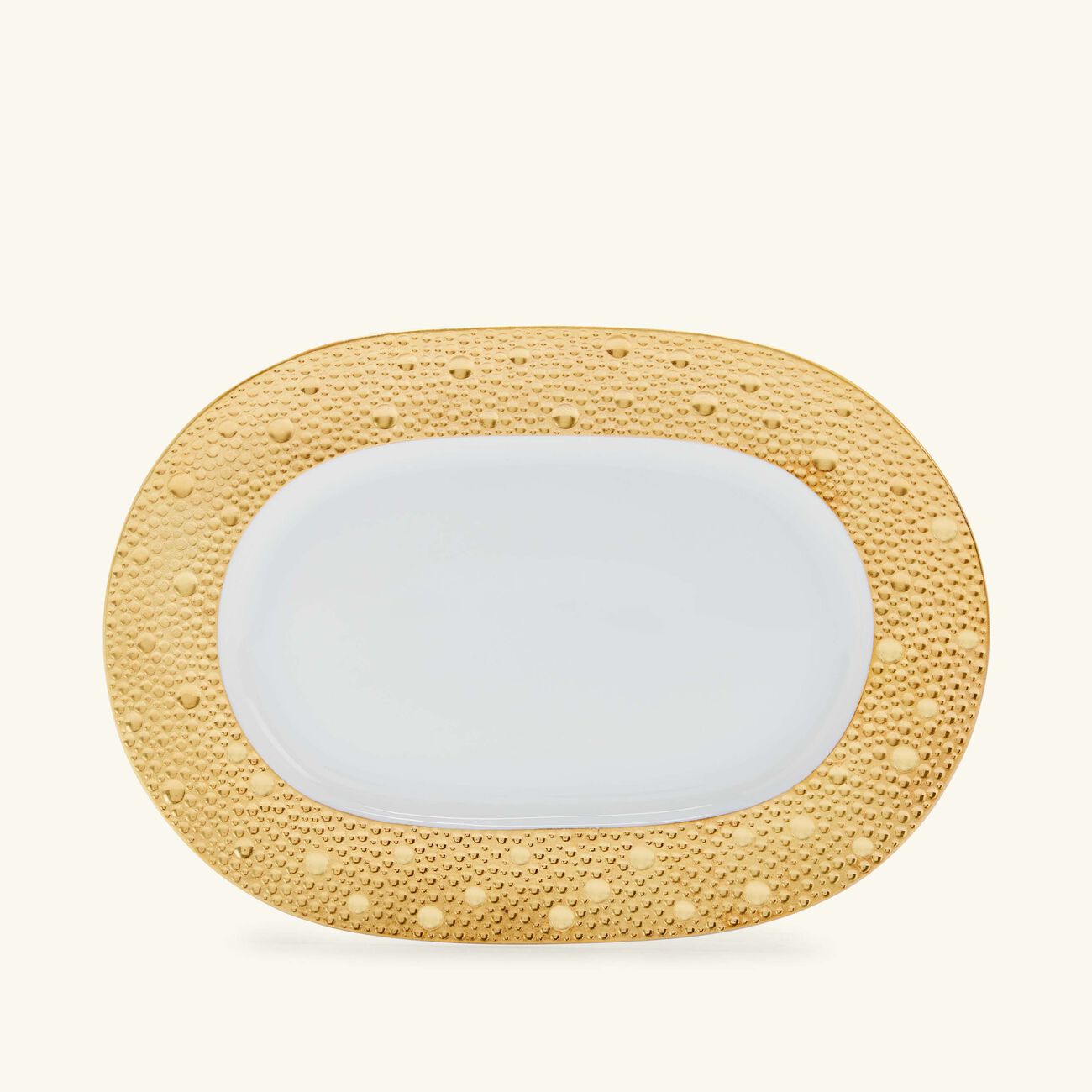 bernardaud ecume or bread   butter plate oval gold 23cm