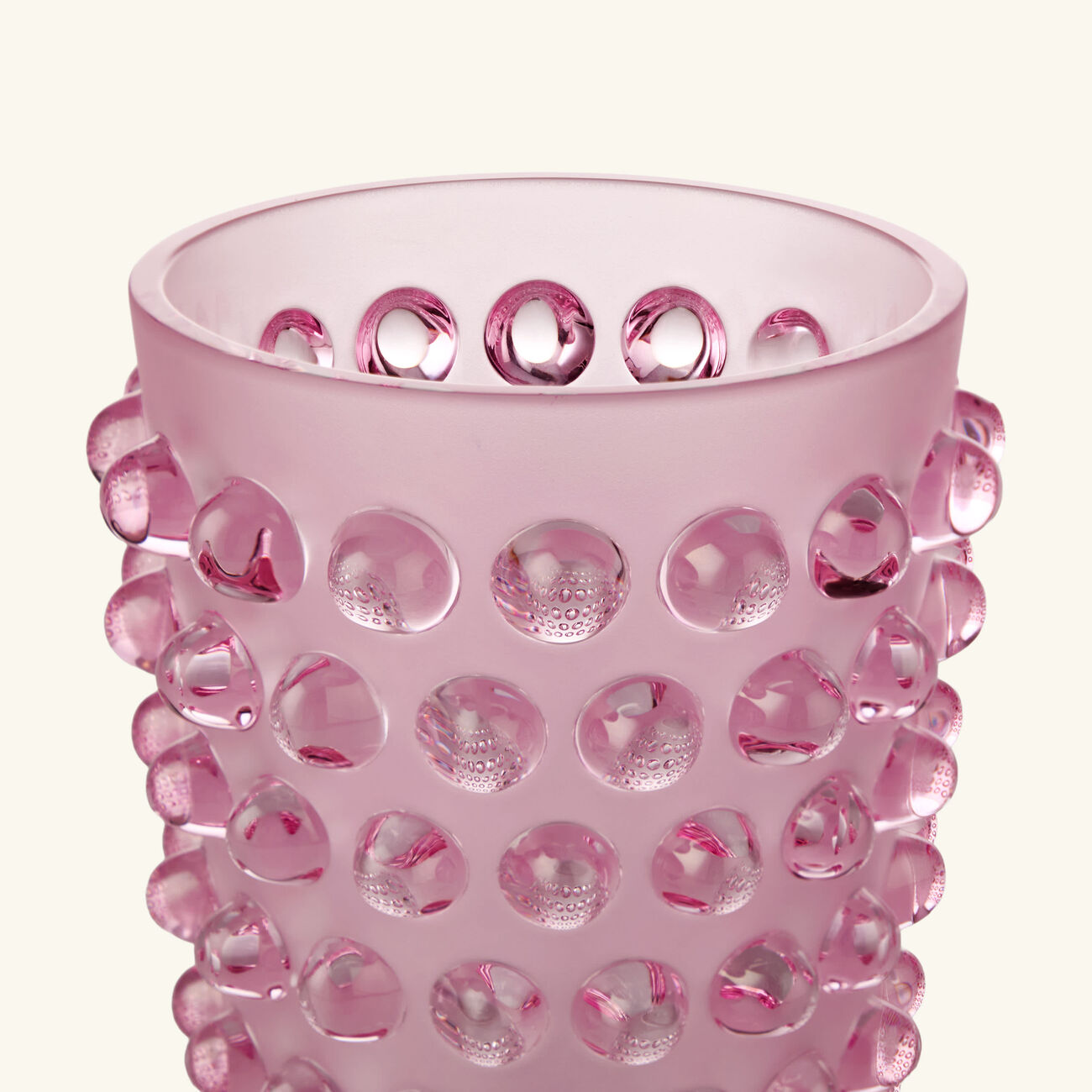 lalique mossi vase small pink