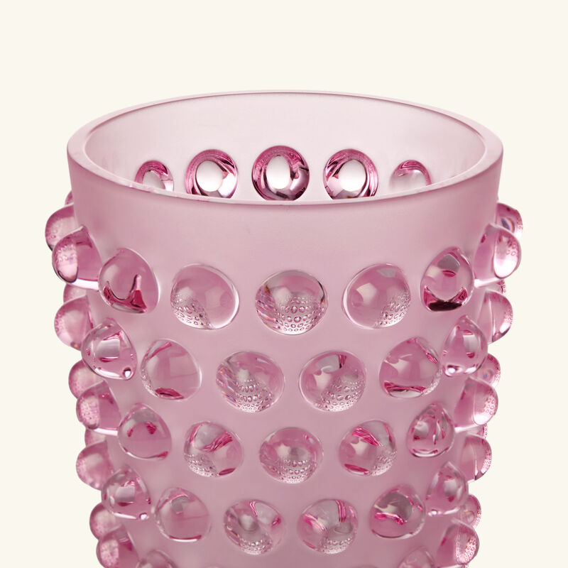 lalique mossi vase small pink