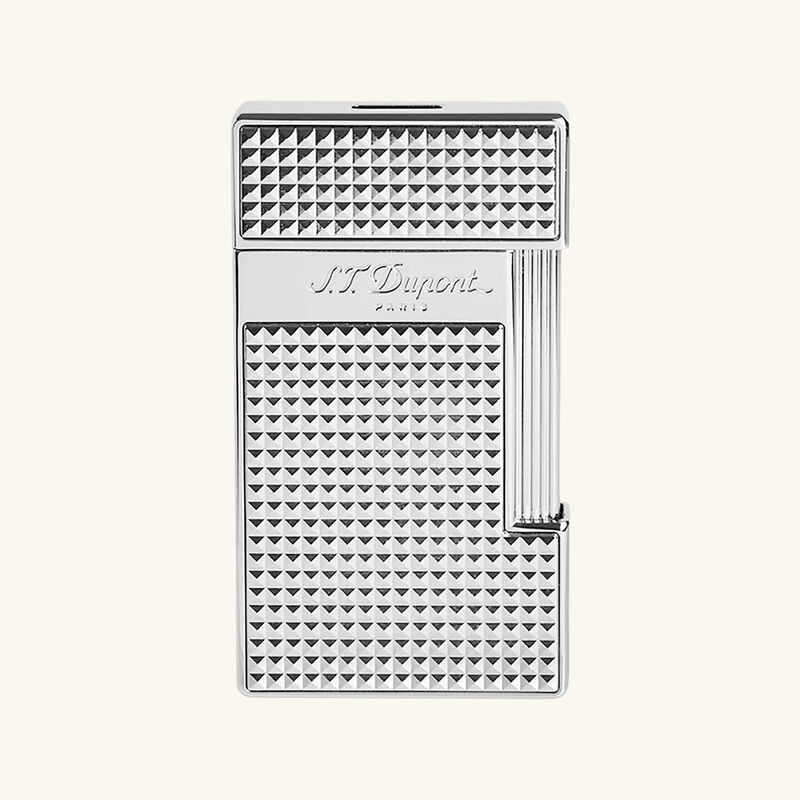 ولاعة سليمي بنقشة الماسات باللون الفضي اس تي دوبون ولاعة سليمي بنقشة الماسات باللون الفضي