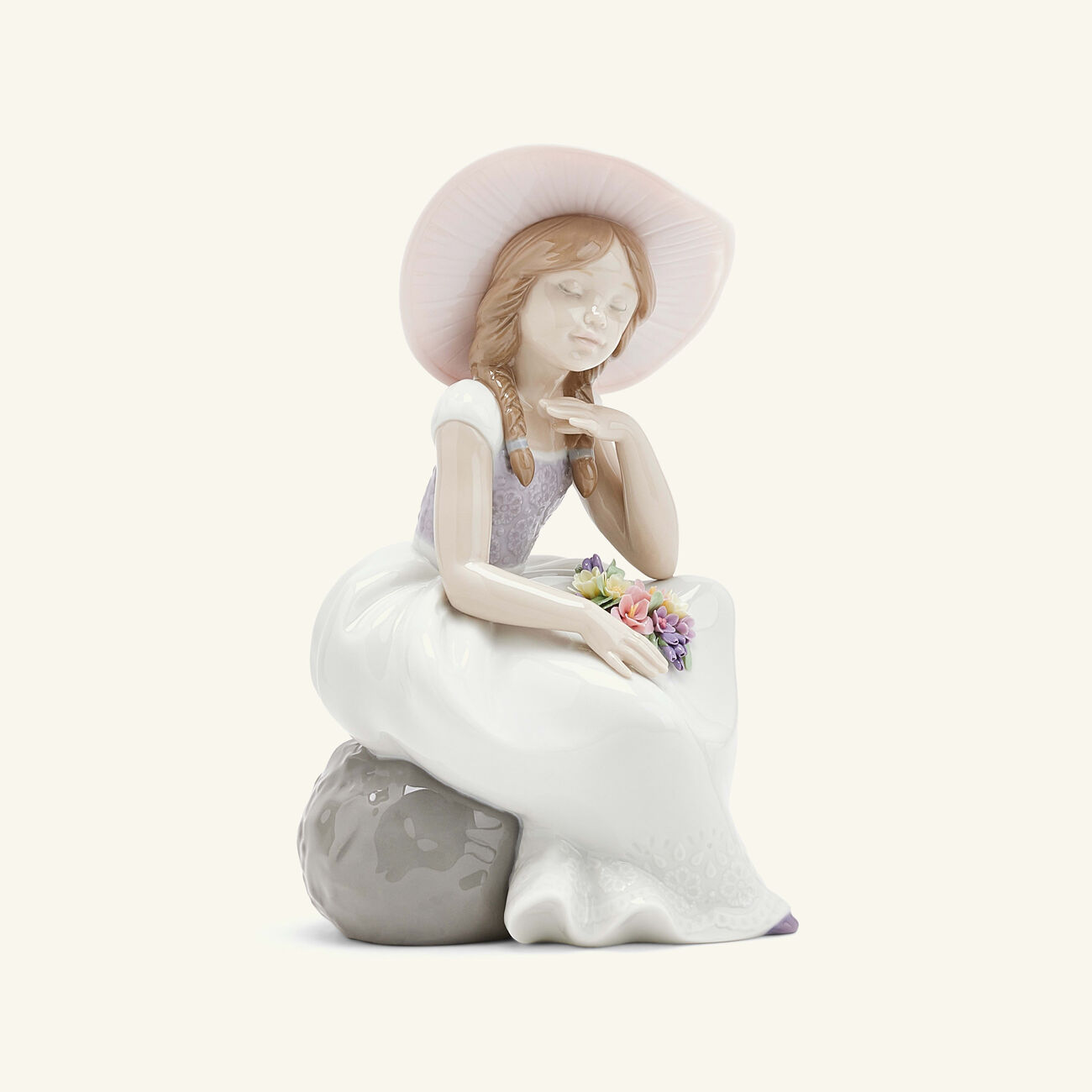 lladro spring has come girl sculpture small