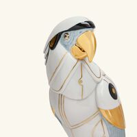 lladro macaw bird cyborg sculpture medium white