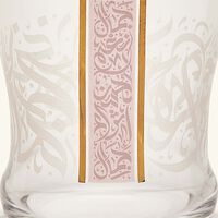 Nagham Short Glass Tumbler Pink Set of 6 dimlaj nagham short glass tumbler pink set of 6