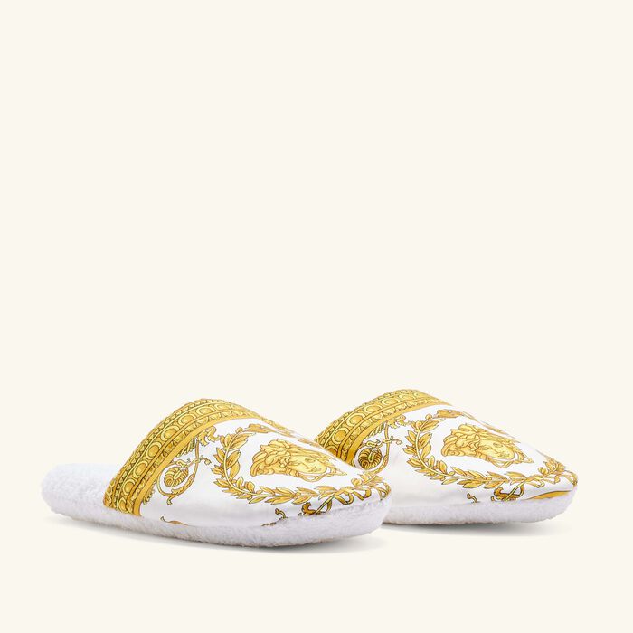 versace i love baroque slippers small white