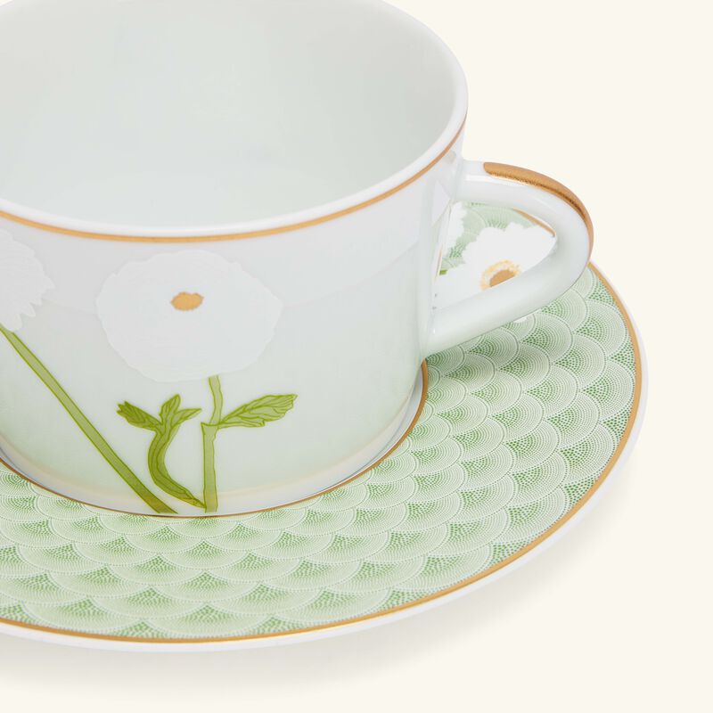 Praiana Tea Cup & Saucer Green bernardaud praiana tea cup saucer green