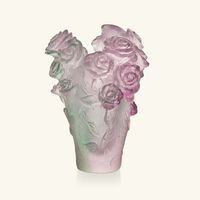 Green & Pink Mini-Vase Rose Passion daum green pink mini vase rose passion