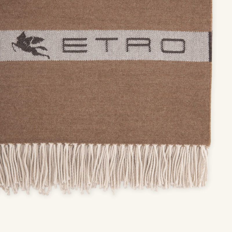 etro horses throw beige