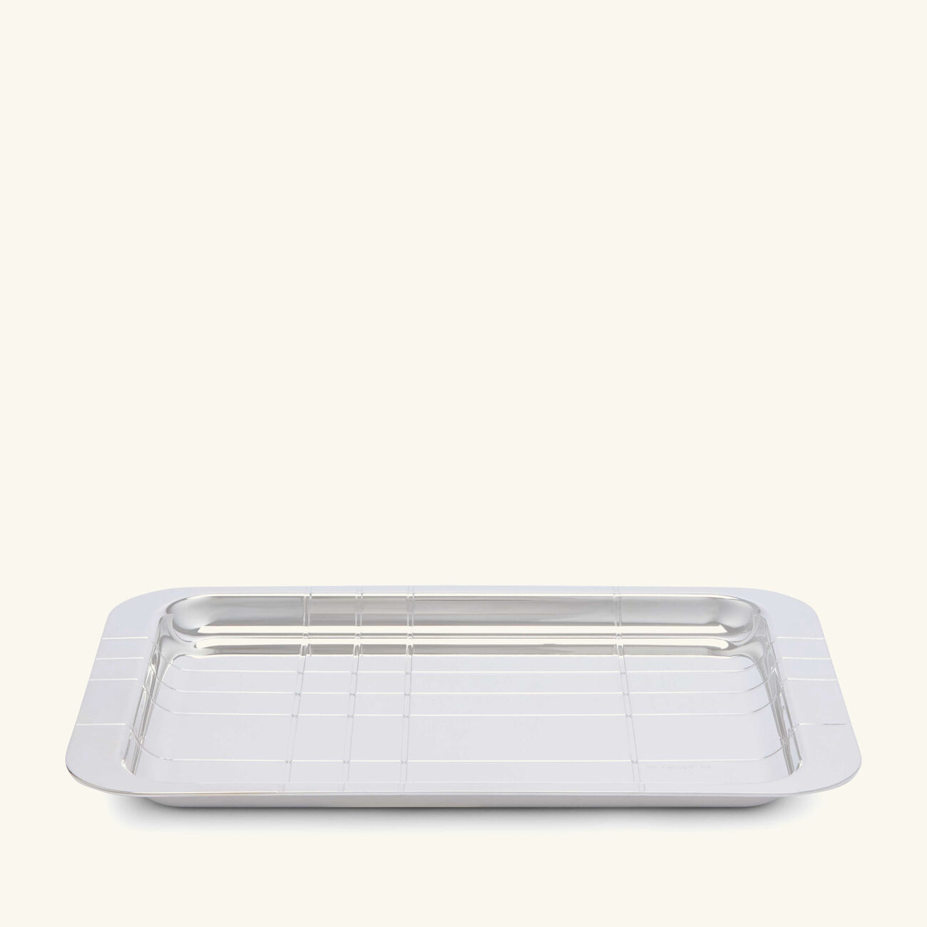 christofle graphik serving tray rectangular small silver plated