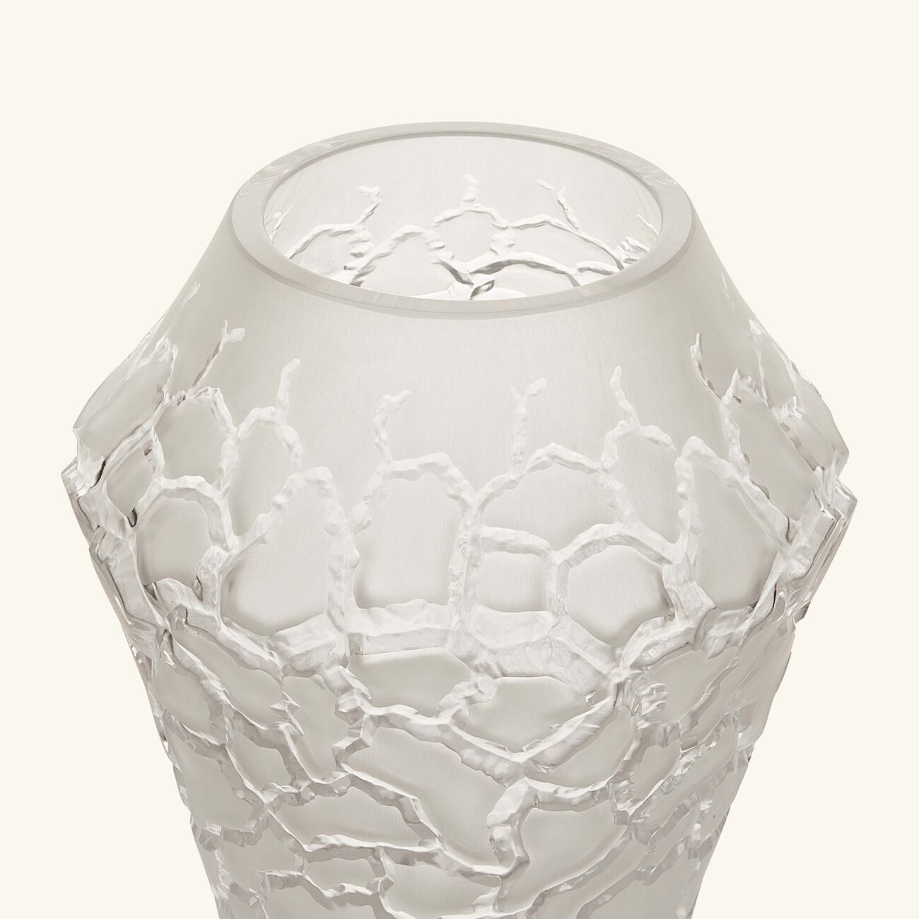 lalique terramineral caldera vase round small clear
