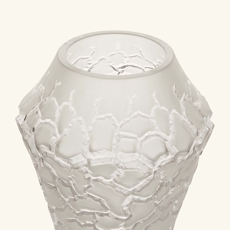 lalique terramineral caldera vase round small clear