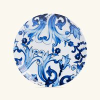 dolce gabbana casa blu mediterraneo fiore piccolo dinner plate blue round 26cm set of 2