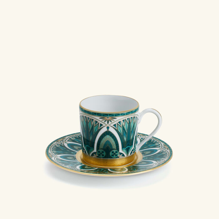 haviland r ves du nil coffee cup saucer green set of 4