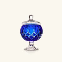 mario cioni c footed candy box with lid blue