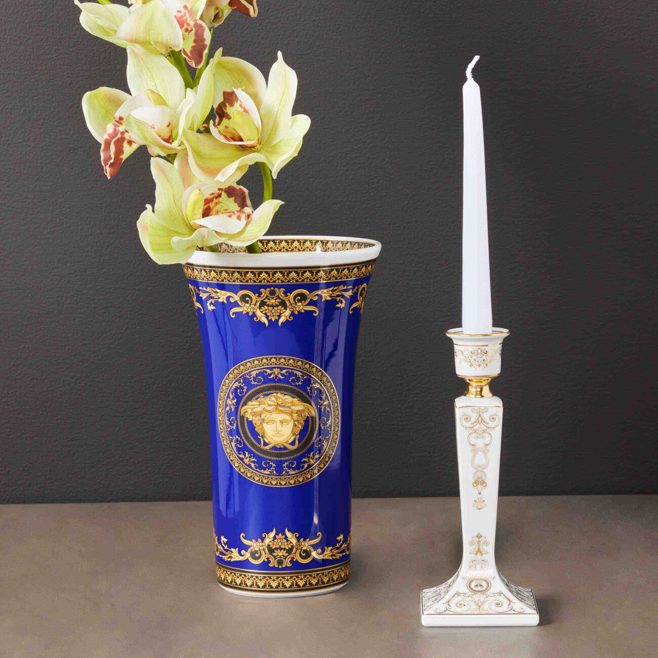 versace prestige gala candelabra grey