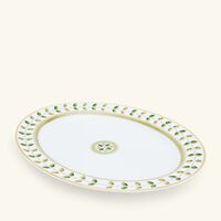 bernardaud constance platter oval green 33cm