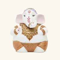 lladro ganesha sculpture small white