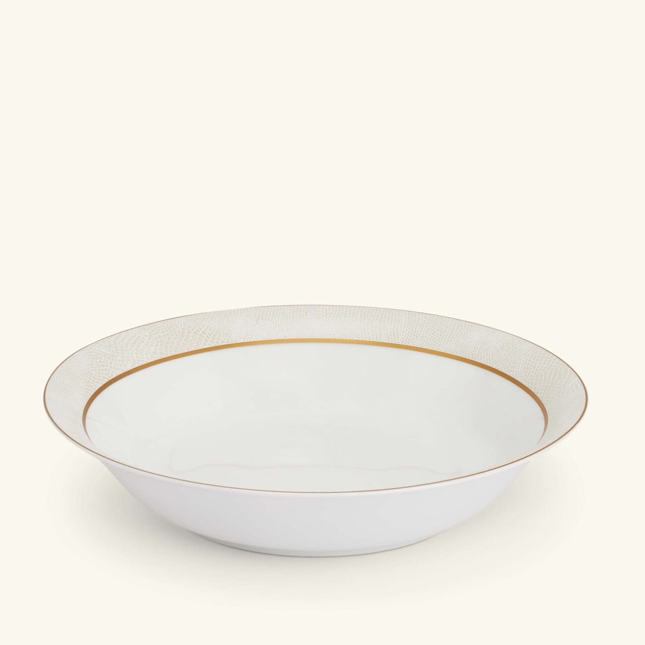 bernardaud sauvage blanc open vegetable bowl gold