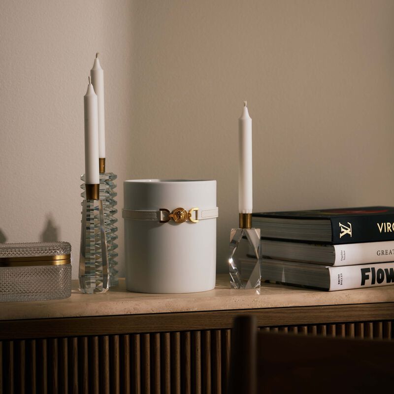 مزهرية ميدوزا 95 مستديرة صغيرة باللون الأبيض فيرساتشي مزهرية ميدوزا 95 مستديرة صغيرة باللون الأبيض