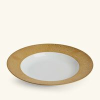 bernardaud ecume soup plate round gold 22cm