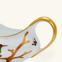 bernardaud aux oiseaux gravy boat gold