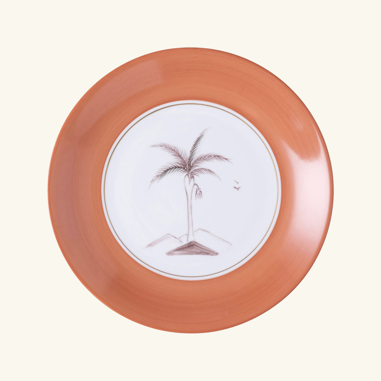 marie daage bamboo colonies dinner plate round pink 26cm