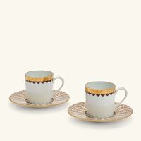haviland cavalier royal coffee cup saucer gold set of 2