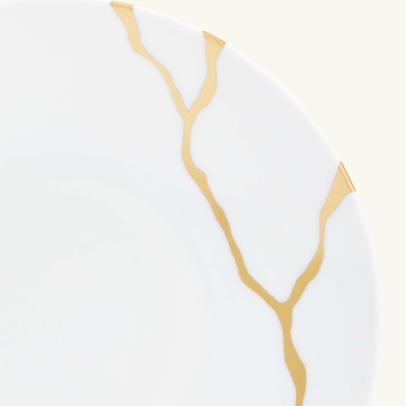 bernardaud kintsugi bread butter plate round white 16cm