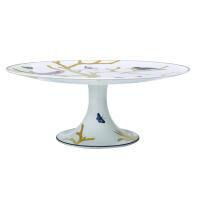 Aux Oiseaux Cake Footed Dish, small
