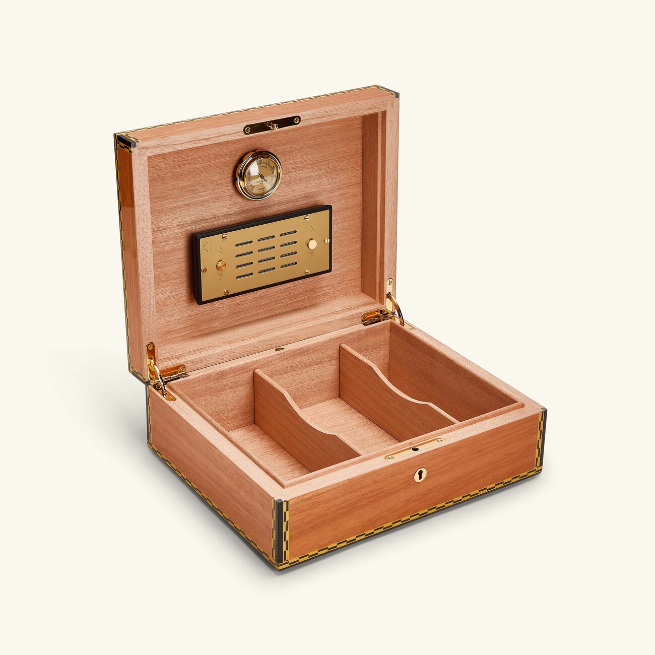 elie bleu medal cigar humidor brown