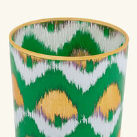 les ottomans ikat tumbler glass green