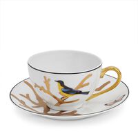 Aux Oiseaux Set Of 2 Breakfast Cups & Saucers, small