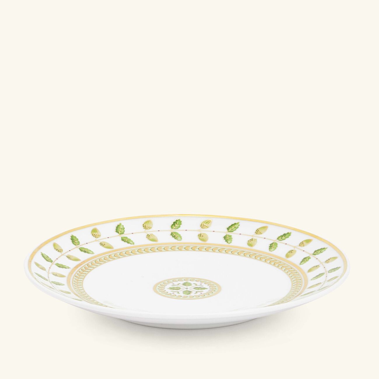 bernardaud constance bread butter plate round green 16cm