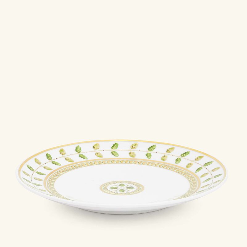 bernardaud constance bread butter plate round green 16cm