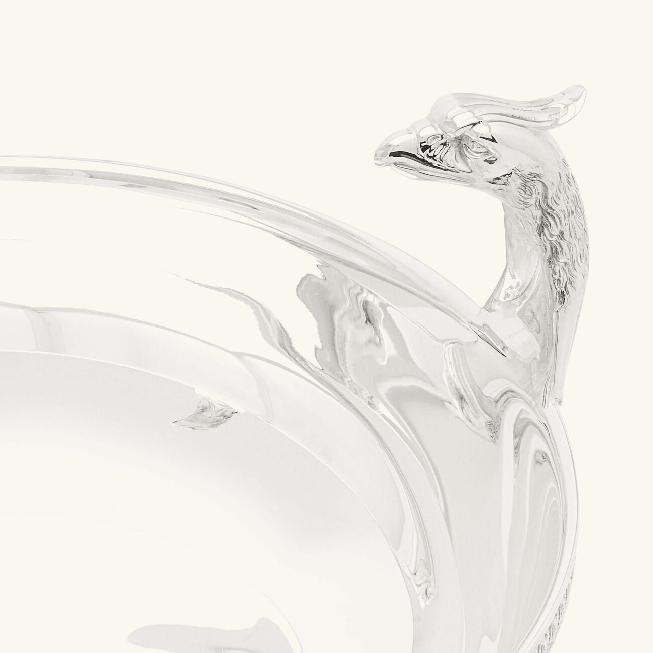 كريستوفل قطعة ديكور مركزية مالميزون على شكل رأس نسر باللون الفضي