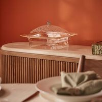 dimlaj thulut serving pot with lid clear 15cm