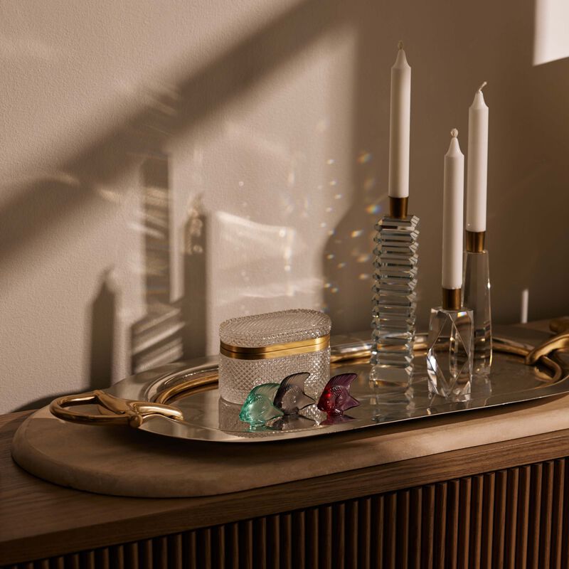 lalique fish figurine mini green