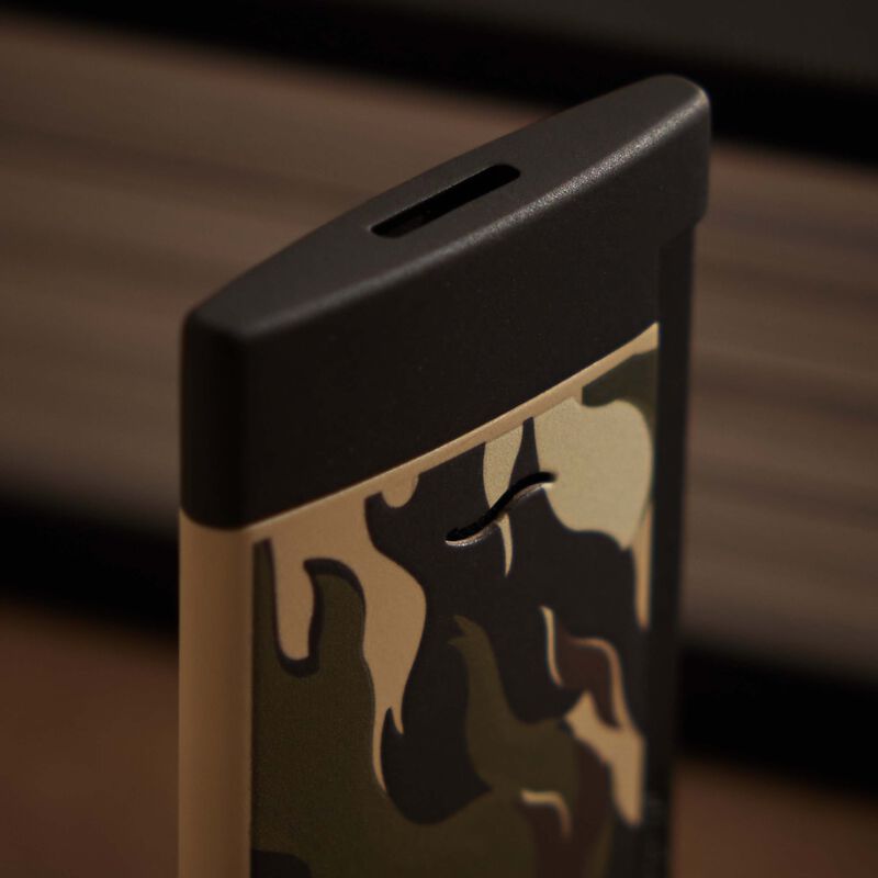 Slim 7 Lighter Camo Khaki st dupont slim 7 lighter camo khaki