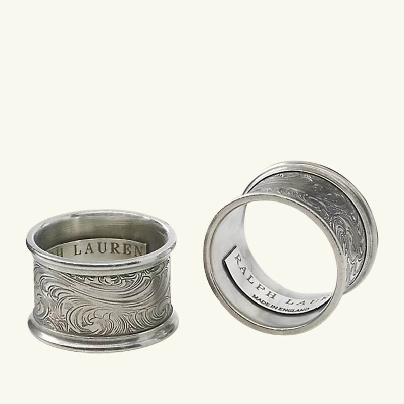 Aidan Napkin Ring Stainless Steel Set Of 2 ralph lauren home aidan napkin ring stainless steel set of 2