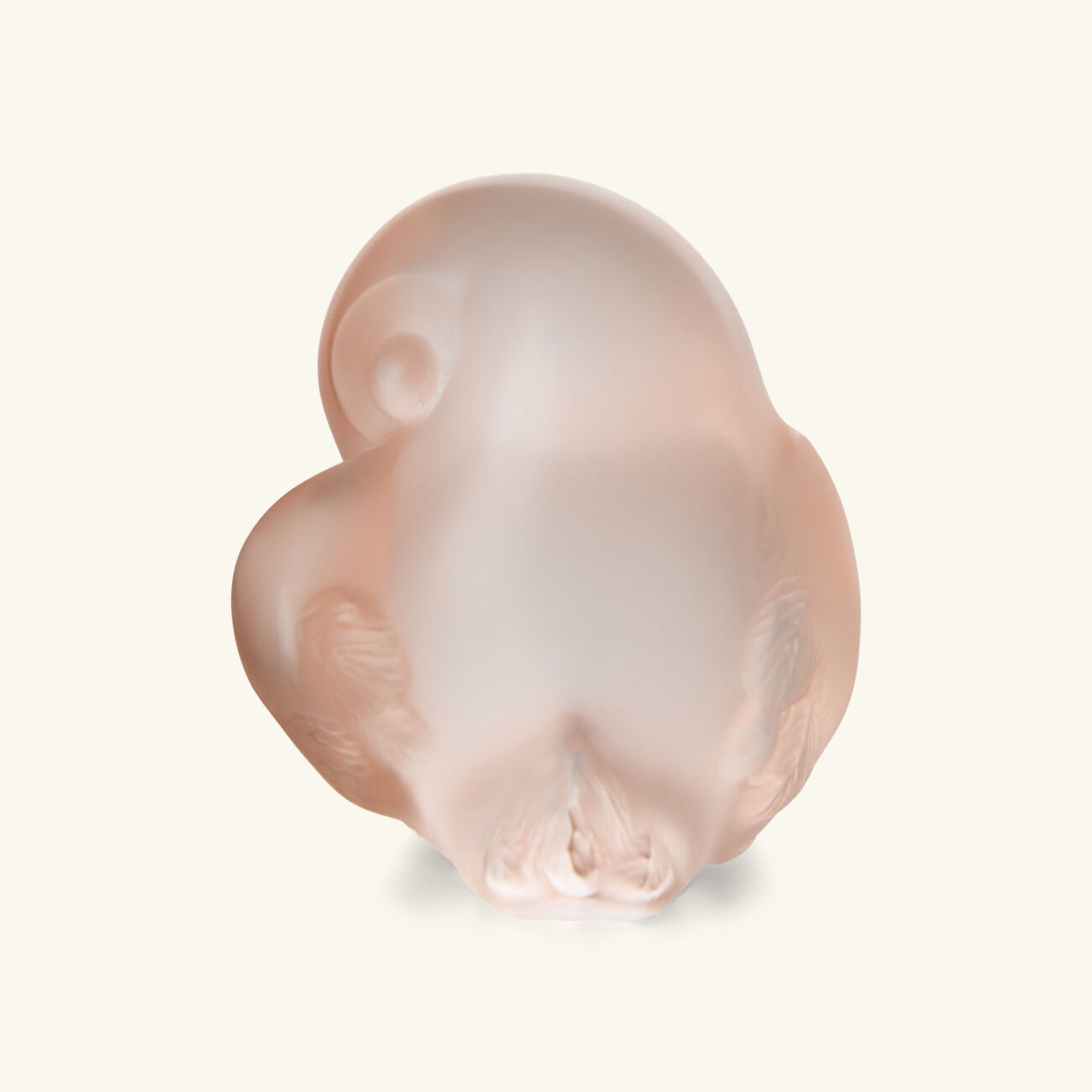 lalique piou tail down sculpture small pink
