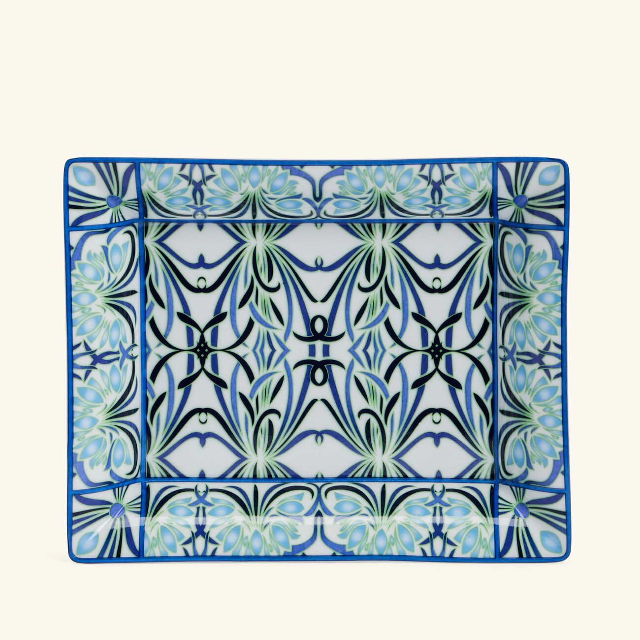 Bettina Bleu Trinket Tray Rectangular Blue bernardaud bettina bleu trinket tray rectangular blue