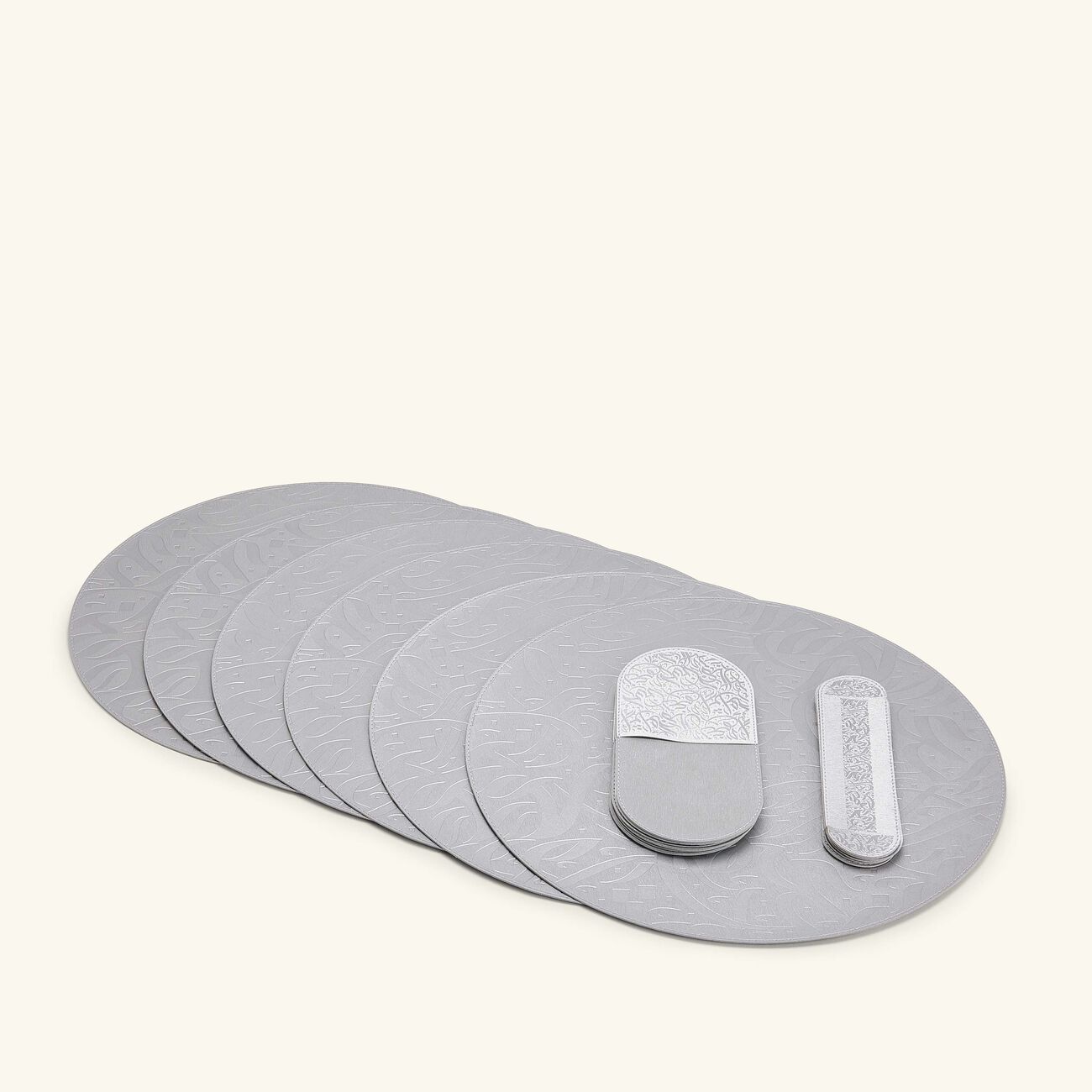 dimlaj nagham table acessories silver set of 6