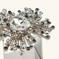 kim seybert gem burst napkin ring silver set of 4