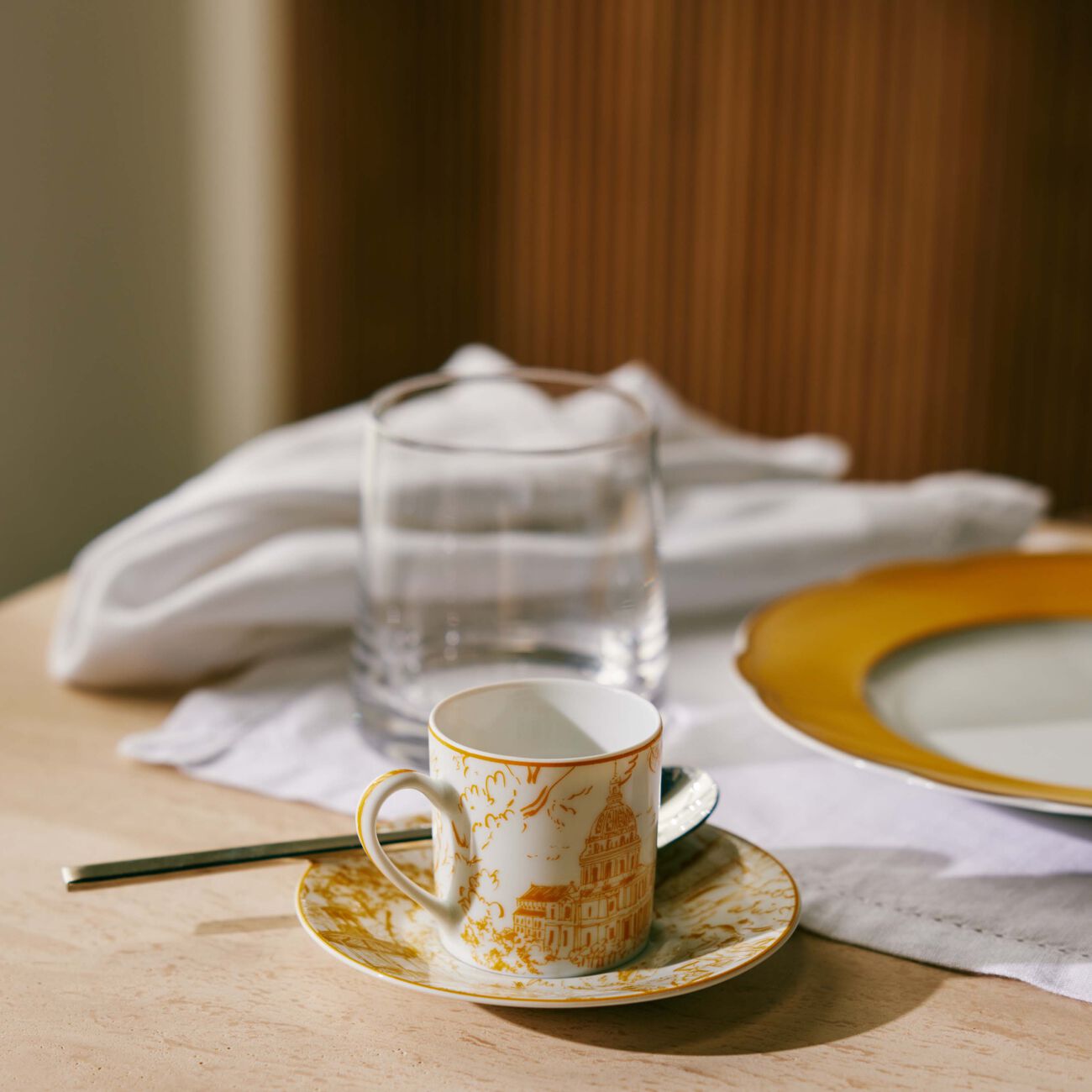 Tout Paris Coffee Cup & Saucer Yellow bernardaud tout paris coffee cup saucer yellow