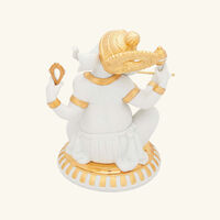 lladro bansuri ganesha sculpture small white