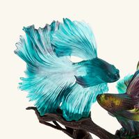 The Dance of The Fighters Sculpture Medium Blue daum the dance of the fighters sculpture medium blue